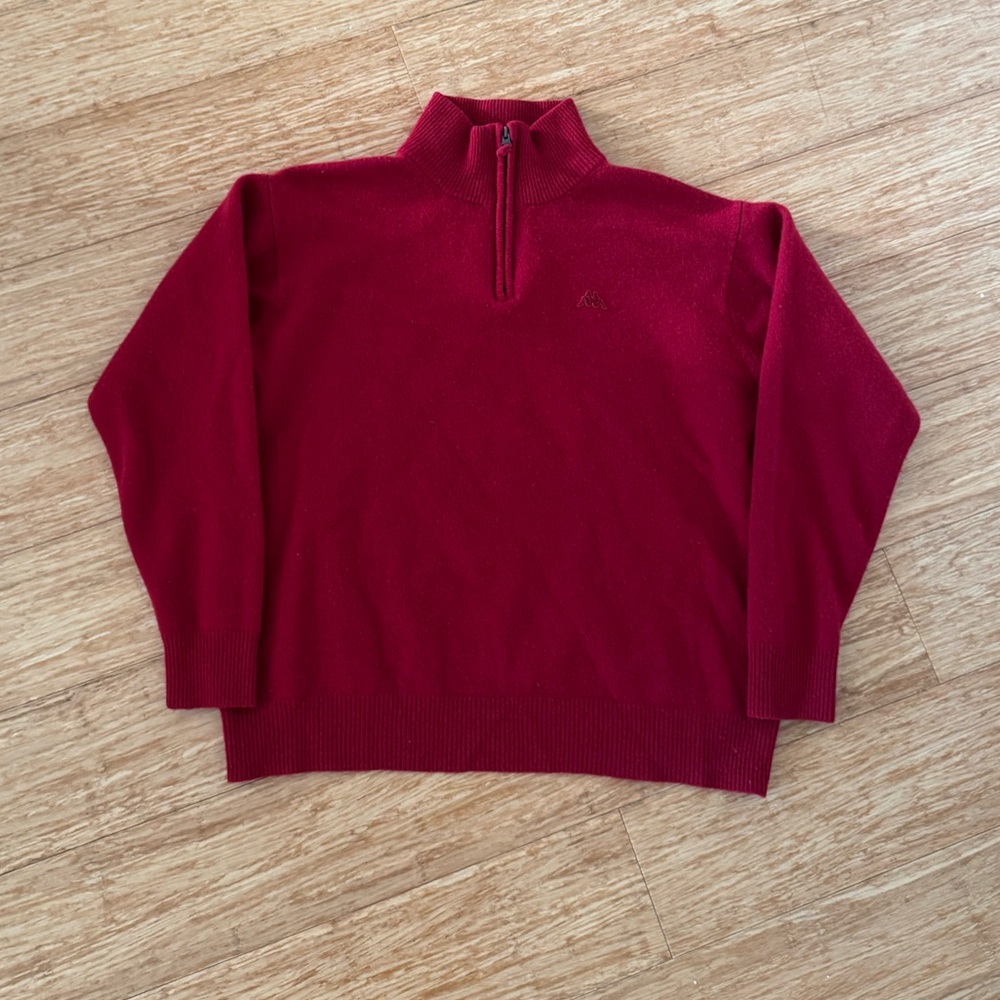 Robe di Kappa red quarter zip sweater 100% wool